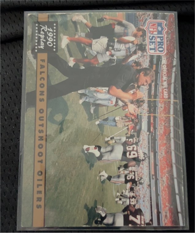 1991 Pro Set #325 Falcons Outshoot Oilers — front