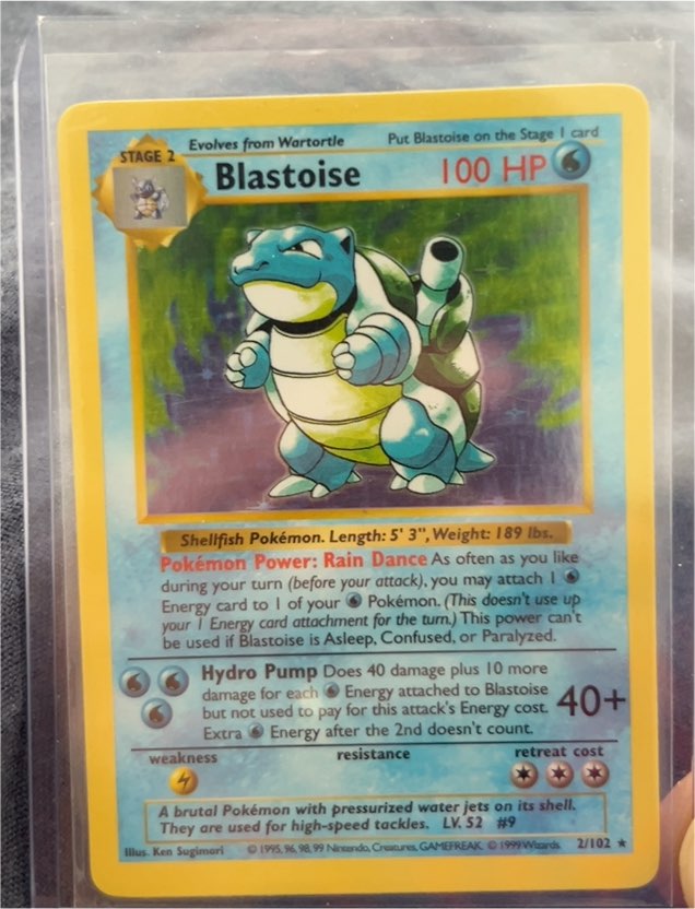 1999 Pokémon Base Set #2 Blastoise — front