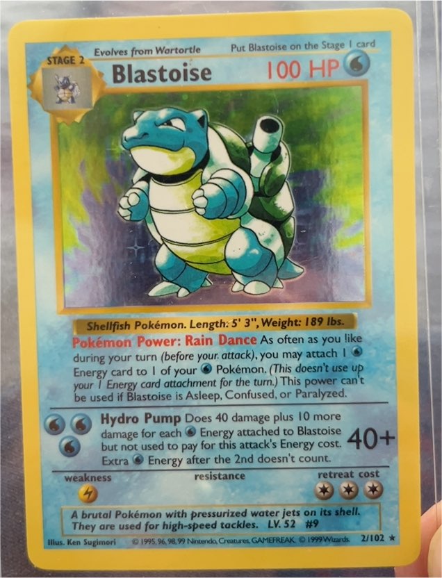 1999 Pokémon Base Set #2 Blastoise — front