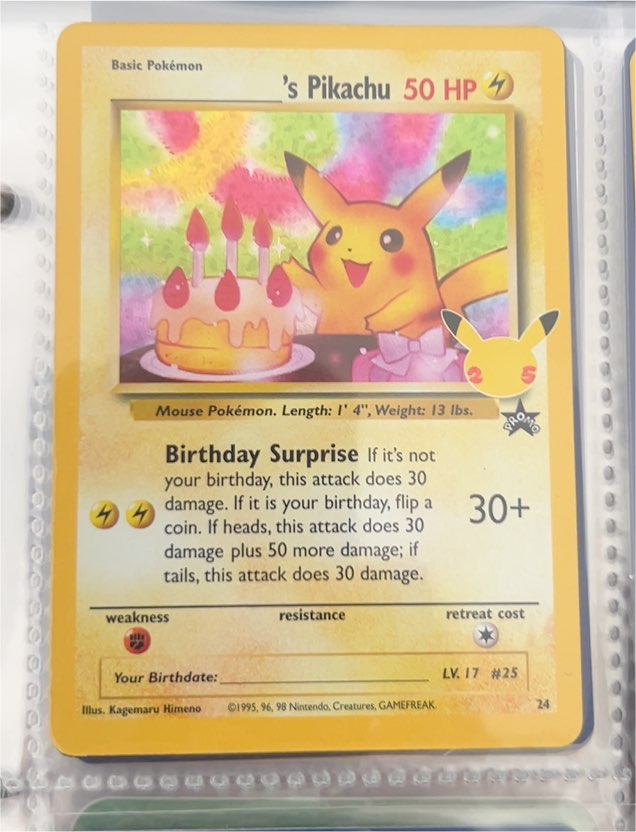 Pokémon TCG Celebrations #24 ______'s Pikachu — front