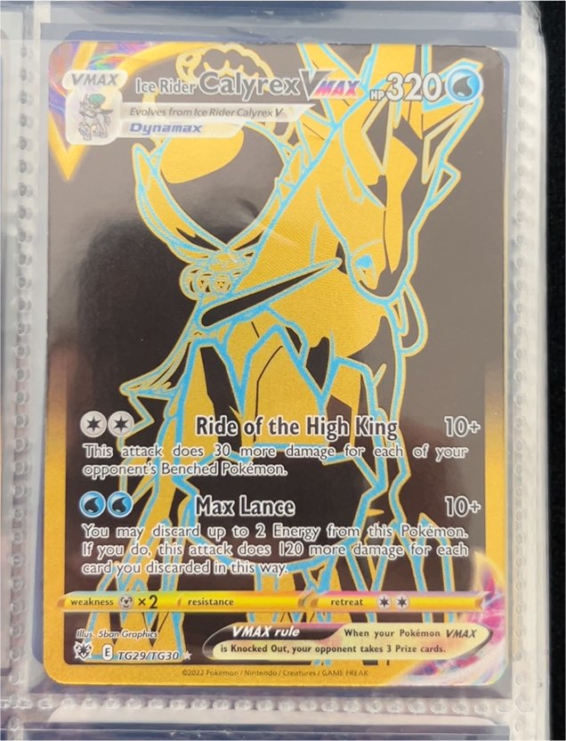 2022 Pokémon TCG Astral Radiance #TG29/TG30 Ice Rider Calyrex VMAX — front