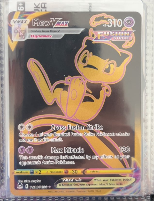 2022 Pokémon Lost Origin Trainer Gallery #TG30 Mew VMAX Gold Secret — front