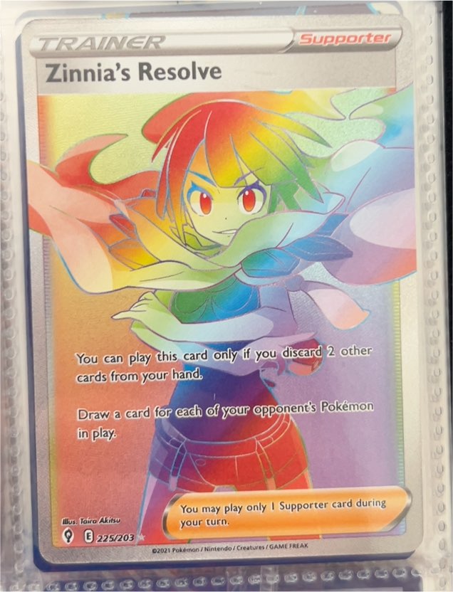 2021 Pokémon Evolving Skies #225 Zinnia's Resolve — front