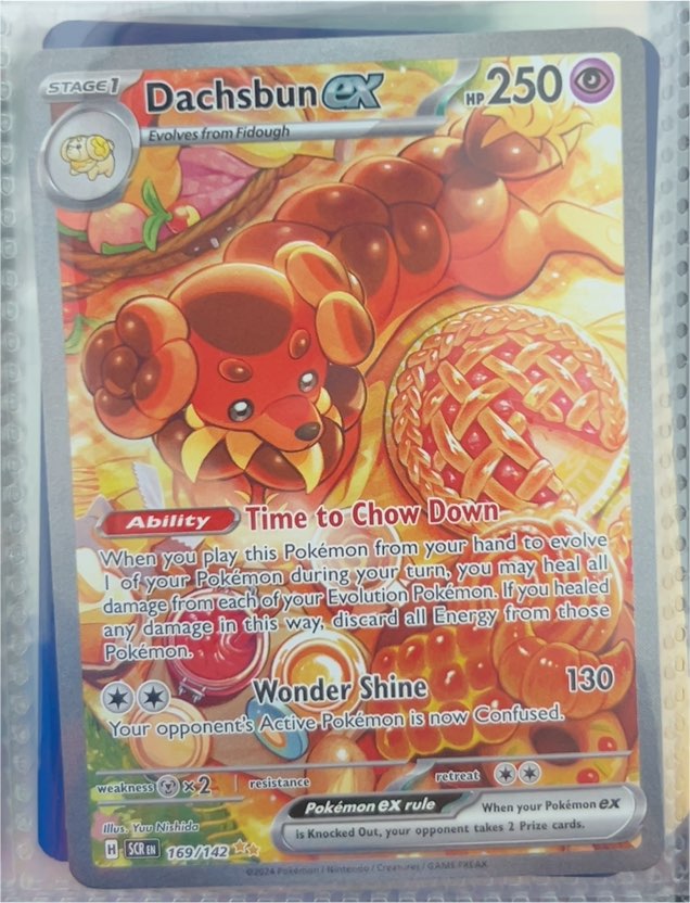 2024 Pokémon S&V Stellar Crown #169/142 Dachsbun ex — front