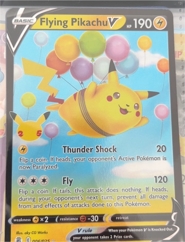 2021 Pokémon Celebrations #006/025 Flying Pikachu V — front
