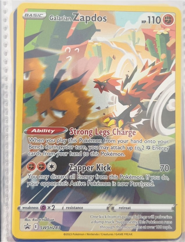 2023 Pokémon SWSH283 Galarian Zapdos — front