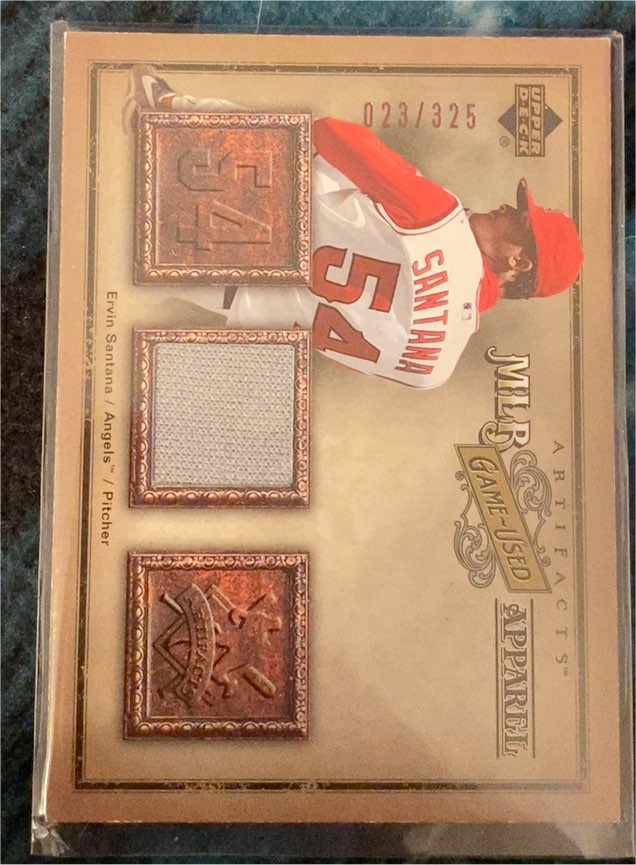 2006 Upper Deck Artifacts MLB Game-Used Apparel #ES Ervin Santana Jersey /325 — front