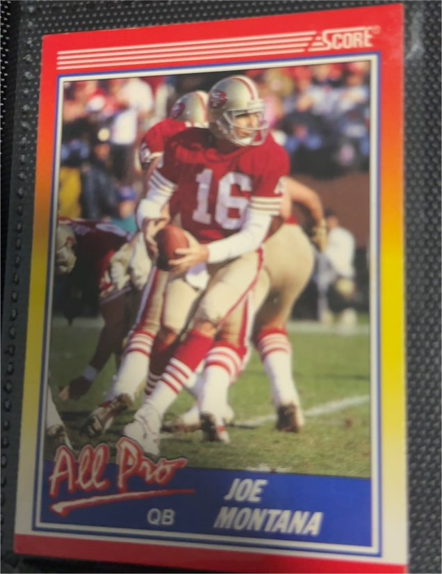 1990 Score #582 Joe Montana — front