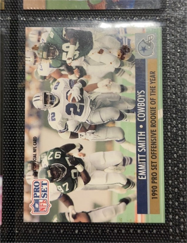 1990 Pro Set #1 Emmitt Smith Offensive Rookie of the Year — front