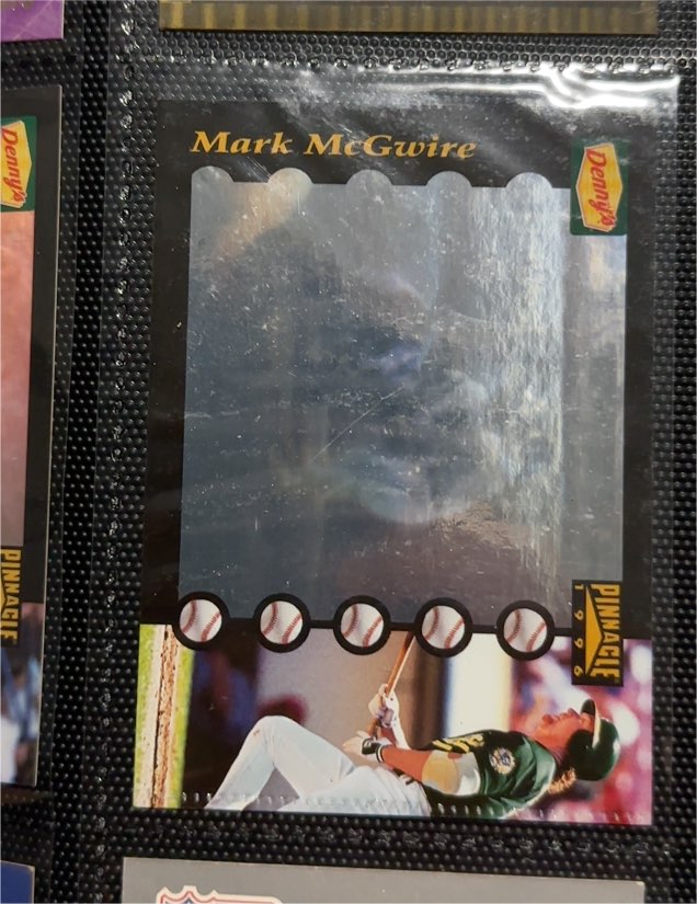 1996 Pinnacle Denny's Hologram #25 Mark McGwire — front