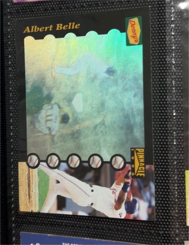 1996 Pinnacle Denny's Hologram # Albert Belle — front