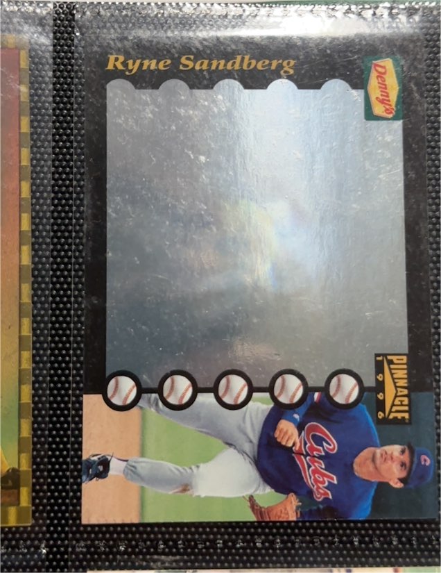 1996 Pinnacle Denny's Holograms #9 Ryne Sandberg — front