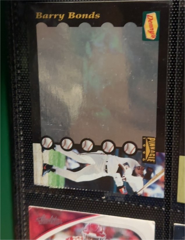 1996 Pinnacle Denny's Hologram Insert #8 Barry Bonds — front