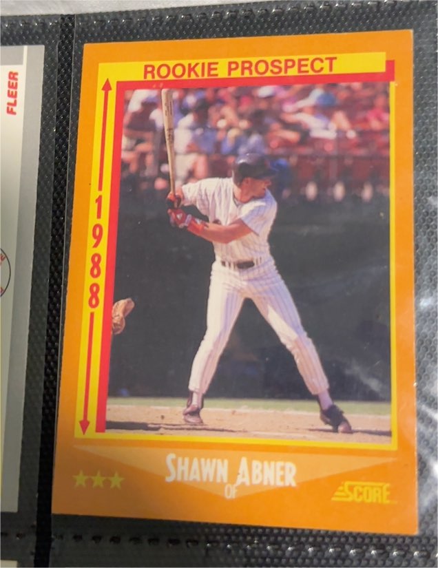1988 Score #626 Shawn Abner Rookie Prospect — front