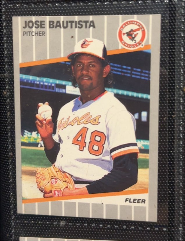 1989 Fleer #608 Jose Bautista — front