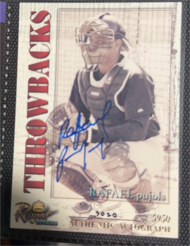 2001 Royal Rookies Throwbacks #33 Rafael Pujols — front
