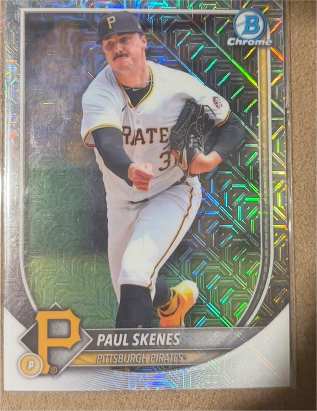 2025 Bowman Chrome #30 Paul Skenes Mojo Refractor — front