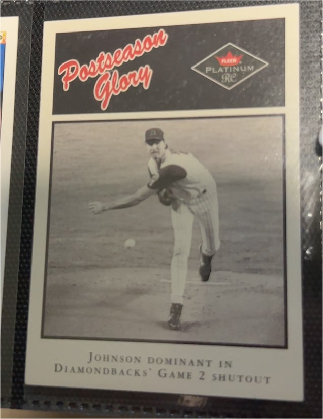 2001 Fleer Platinum Postseason Glory #488 Randy Johnson Arizona Diamondbacks — front