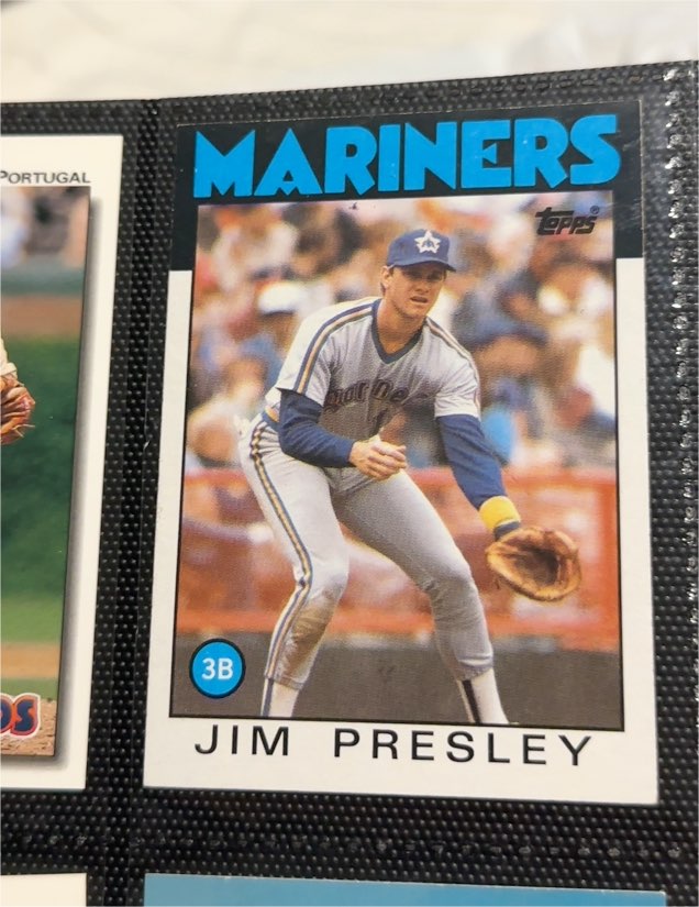 1986 Topps #598 Jim Presley — front