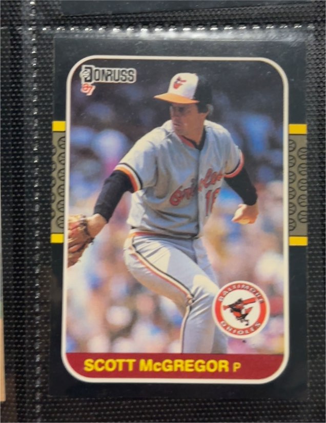 1987 Donruss #520 Scott McGregor — front