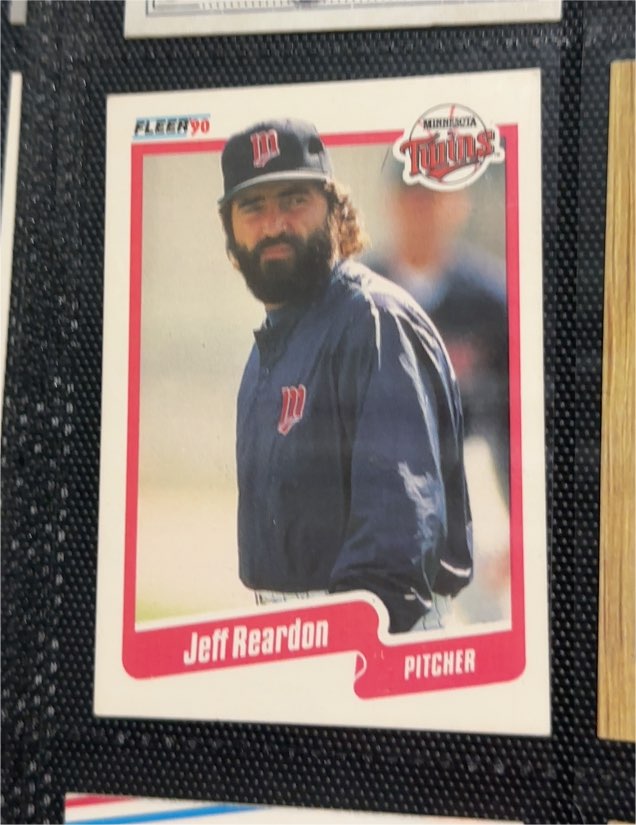 1990 Fleer #385 Jeff Reardon — front