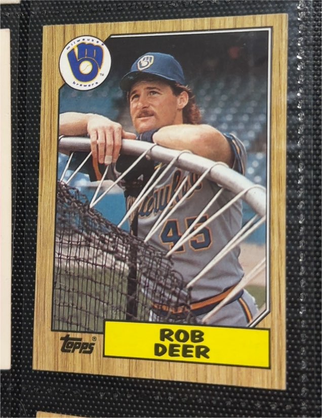 1987 Topps #547 Rob Deer — front