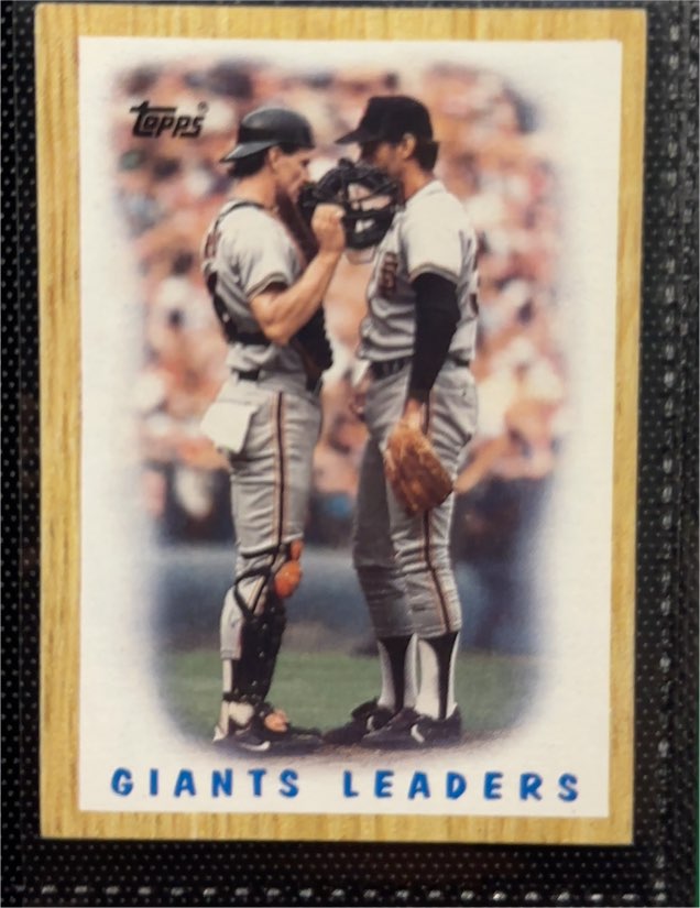 1987 Topps #231 Giants Leaders Bob Brenly & Jim Gott — front