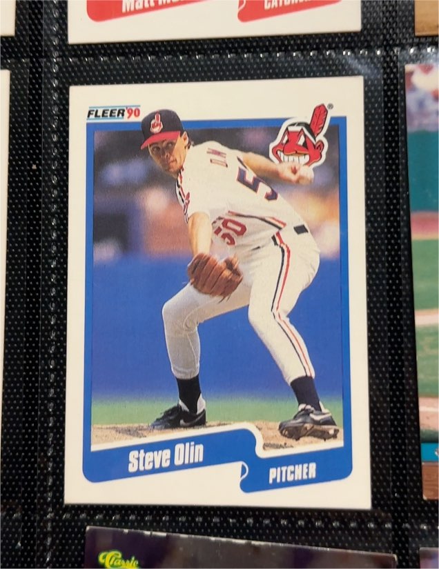 1990 Fleer #499 Steve Olin — front