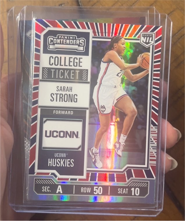 2024-25 Panini UCONN NIL #8 Sarah Strong College Ticket — front