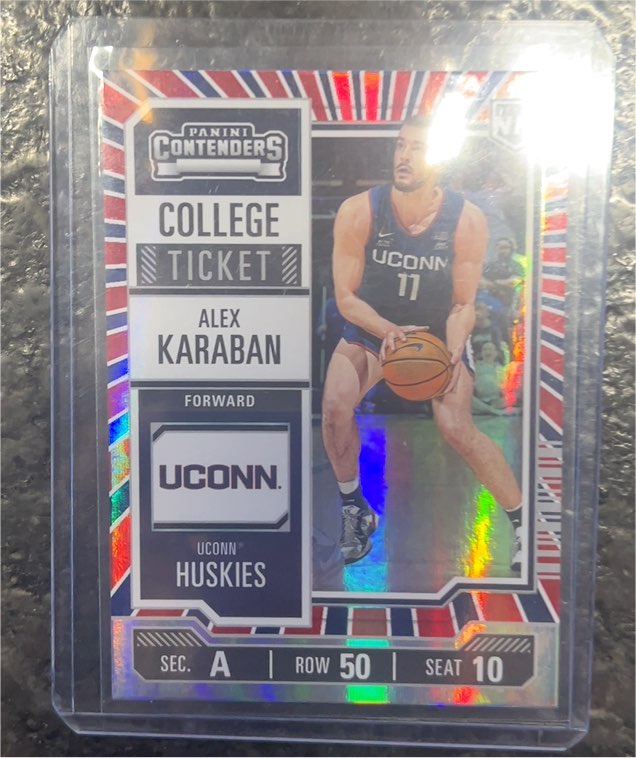 2025 Panini Contenders College Ticket #21 Alex Karaban — front