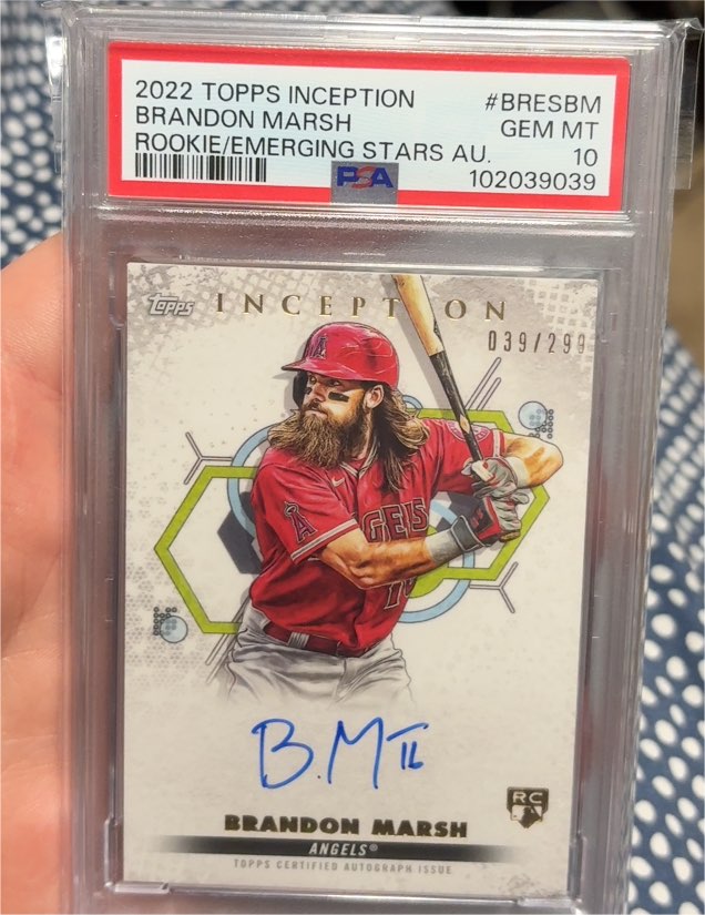 2022 Topps Inception #BRESBM Brandon Marsh — front