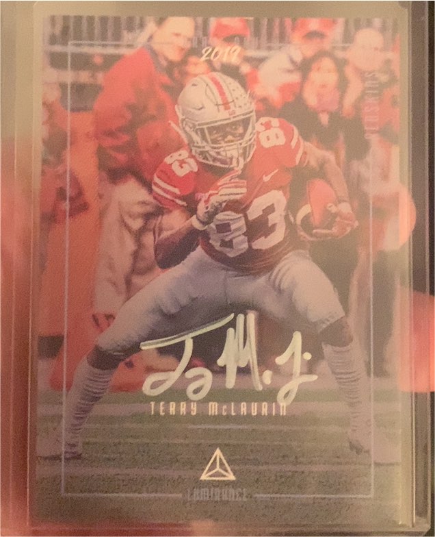 2019 Panini Luminance Draft Day Signature #Terry McLaurin — front
