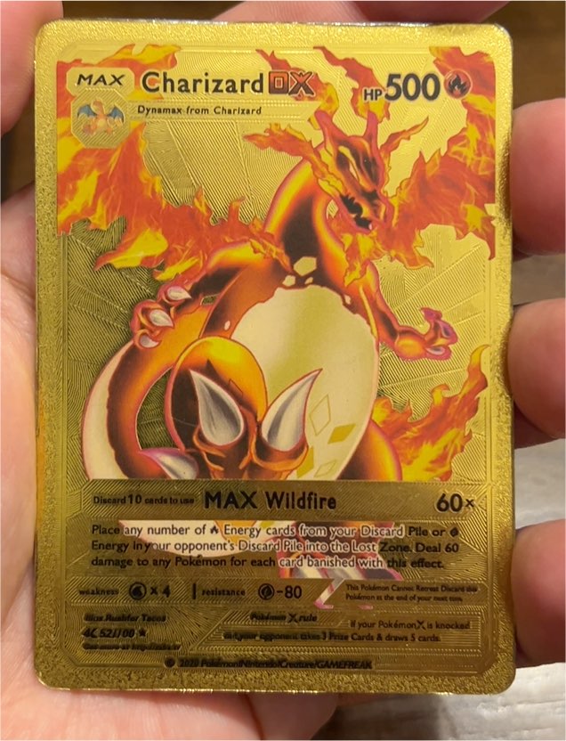 2020 Pokemon Charizard DX #52/100 — front