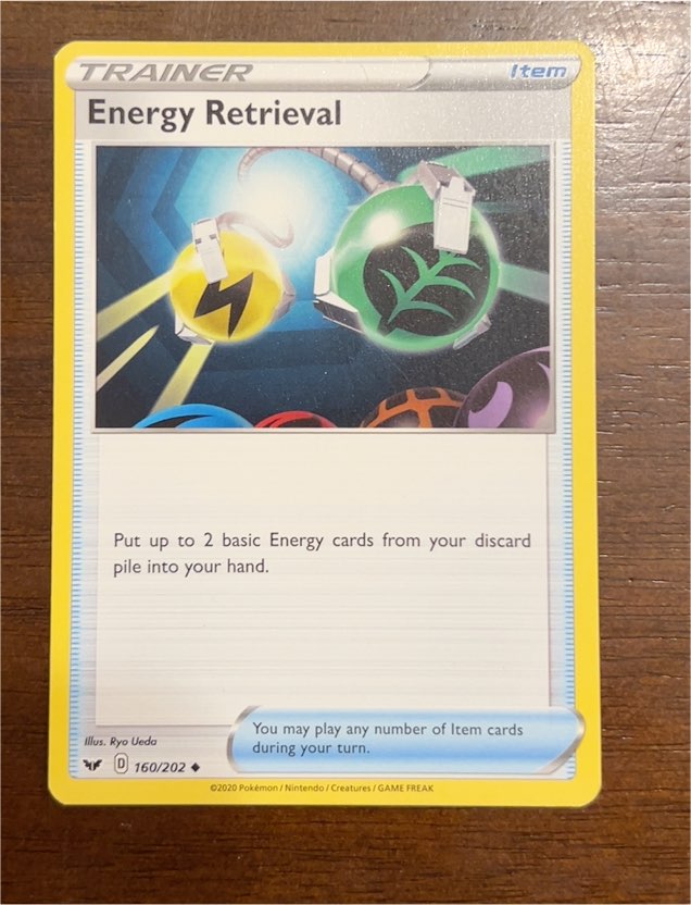 2020 Pokémon Sword & Shield #160 Energy Retrieval — front