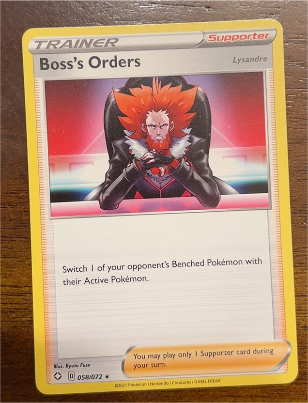 2021 Pokémon Shining Fates #058 Boss's Orders — front