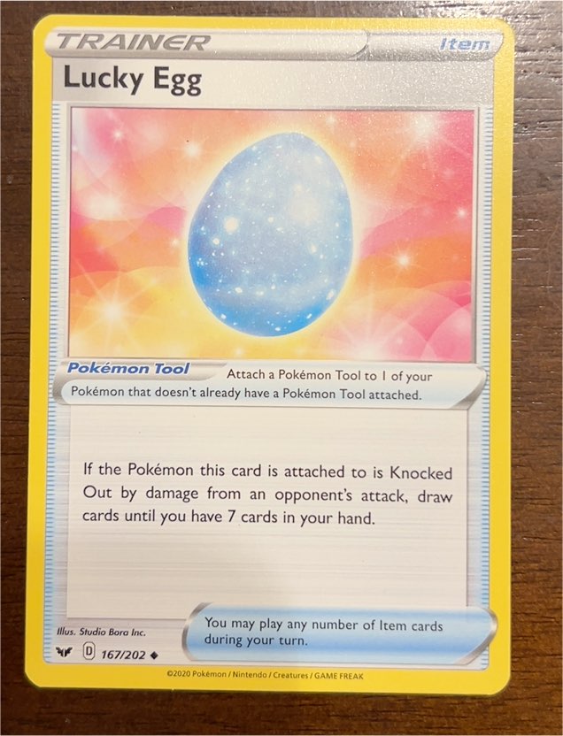 2020 Pokémon Sword & Shield #167 Lucky Egg — front