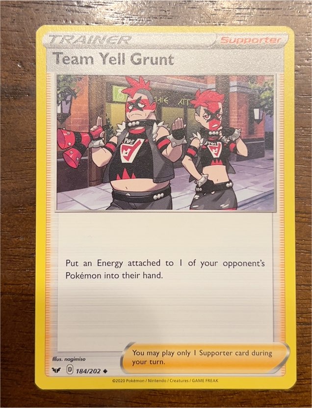 2020 Pokémon Sword & Shield #184 Team Yell Grunt — front