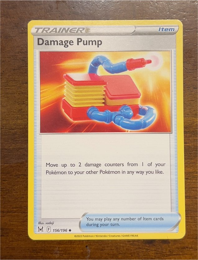 2022 Pokémon Lost Origin #156 Damage Pump — front