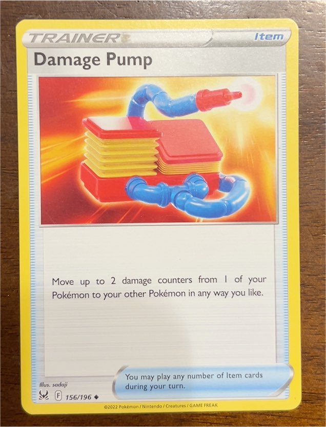 2022 Pokémon Lost Origin #156 Damage Pump — front