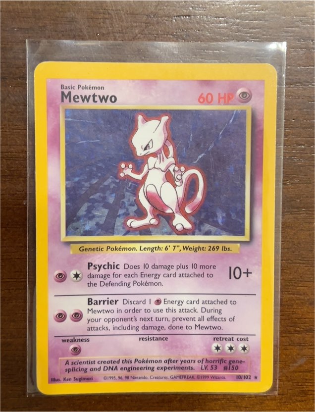 1999 Pokémon #10 Mewtwo — front