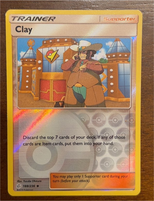 2019 Pokémon Sun & Moon Cosmic Eclipse #188 Clay — front