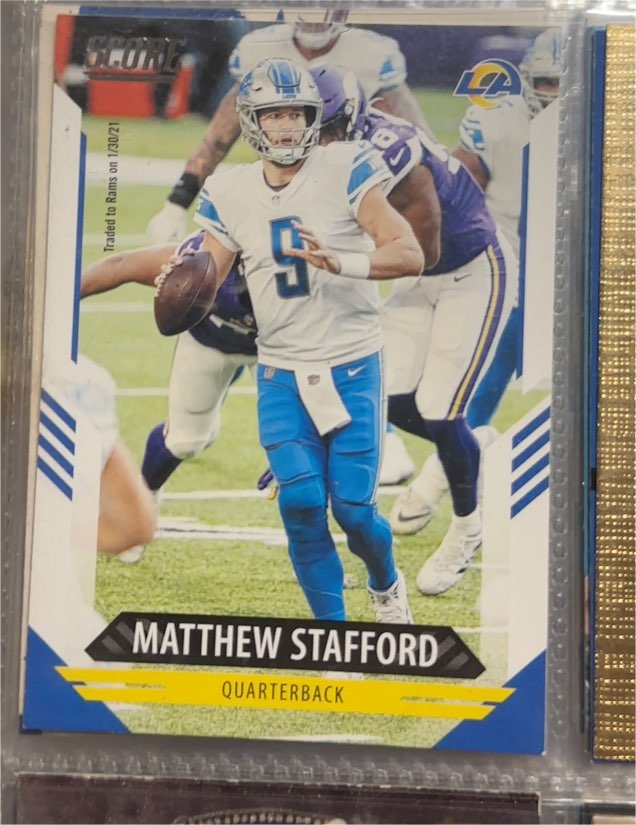 2021 Panini Score #130 Matthew Stafford — front