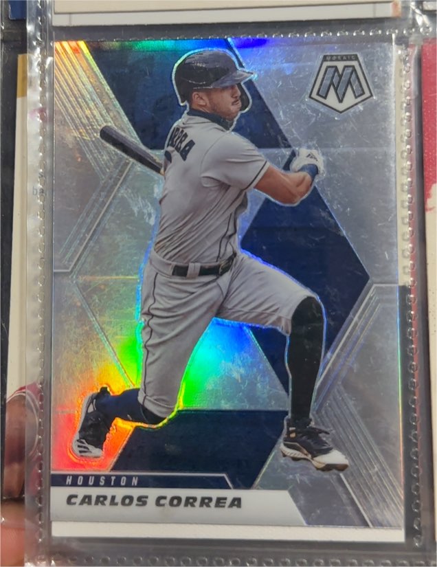 2021 Panini Mosaic #107 Carlos Correa — front