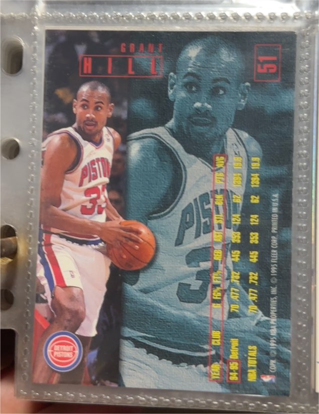1995-96 Fleer #51 Grant Hill — front