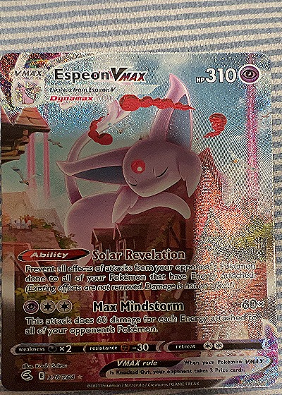 2021 Pokémon Fusion Strike #270 Espeon VMAX — front