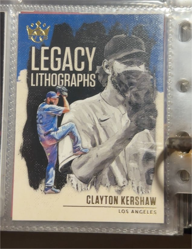 2021 Panini Diamond Kings Legacy Lithographs #LL-10 Clayton Kershaw Dodgers — front