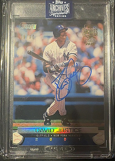 2022 Topps Archives Signature Series #31 David Justice — front