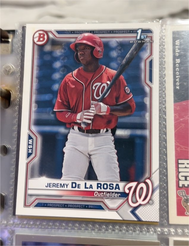 2021 Bowman #BP-25 Jeremy De La Rosa — front