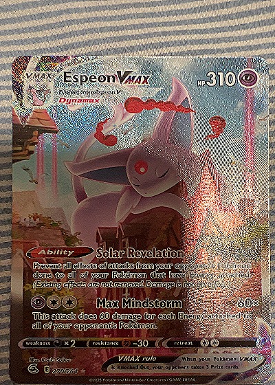 2021 Pokémon Fusion Strike #270 Espeon VMAX — front