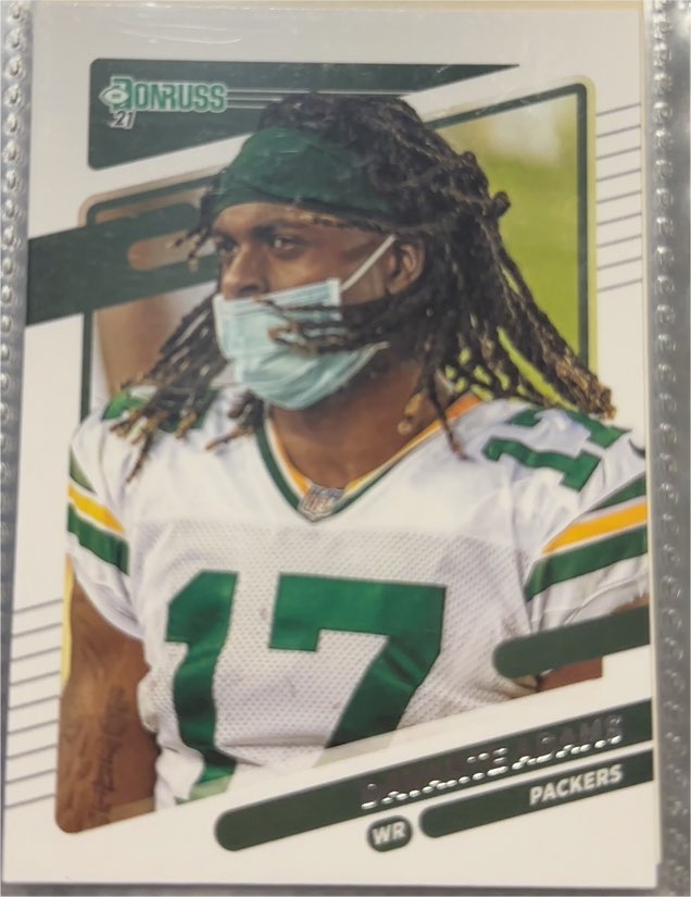 2021 Donruss #158b Davante Adams No Helmet — front